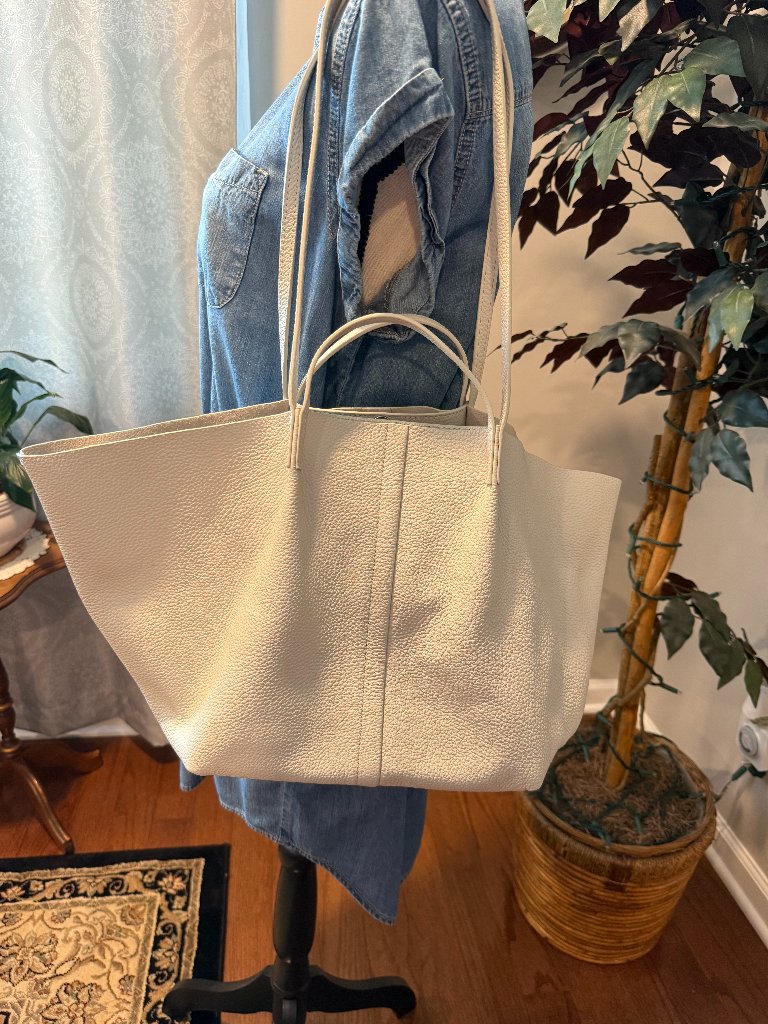All Saints Odette Pebbled Leather E/W Tote
